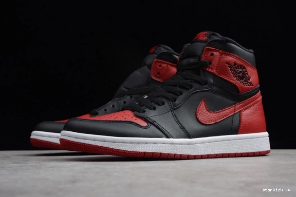 Black Air Retro Jordan High 555088-001 Bred 1 Banned 555088-001  OG Red 0130